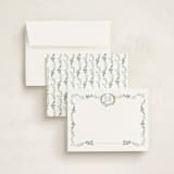 "Fiorellini" - Personalized Stationery Cards in Periwinkle by Petra Kern - Assembled