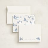 "Winter Cabin" - Personalized Stationery Cards in Frost by Teju Reval - Assembled