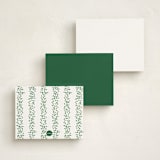 "Vines2" - Personalized Stationery Cards in Ivy by Angela Garrick - Back of Card Options