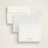 "Somerset Eyelet" - Personalized Stationery Cards in Powder Blue by Erin L. Wilson - Assembled