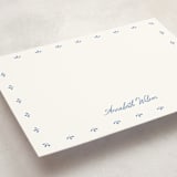 "Somerset Eyelet" - Personalized Stationery Cards in Powder Blue by Erin L. Wilson - Detail