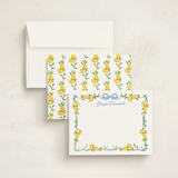 "Limoncello" - Personalized Stationery Cards in Lemon by Petra Kern - Assembled