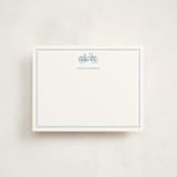"Pedal Press" - Personalized Stationery Cards in Sky by Pinky Diamond Studio - Front