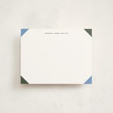 "Color Corners" - Personalized Stationery Cards in Ocean by Kelly Watkins - Front