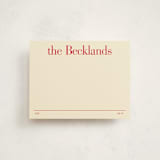 "Established Date" - Personalized Stationery Cards in Apple by Baumbirdy - Front