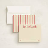 "Established Date" - Personalized Stationery Cards in Apple by Baumbirdy - Assembled