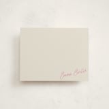 "Sweet Script Corner" - Personalized Stationery Cards in Vanilla by Beth Vassalo - Front