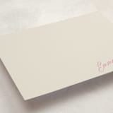 "Sweet Script Corner" - Personalized Stationery Cards in Vanilla by Beth Vassalo - Detail
