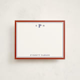 "a perfect gentleman" - Personalized Stationery Cards in Maroon by Kat Roberts - Front