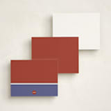 "a perfect gentleman" - Personalized Stationery Cards in Maroon by Kat Roberts - Back of Card Options