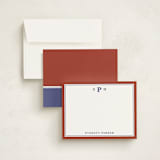 "a perfect gentleman" - Personalized Stationery Cards in Maroon by Kat Roberts - Assembled