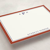 "a perfect gentleman" - Personalized Stationery Cards in Maroon by Kat Roberts - Detail