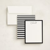 "Highline" - Personalized Stationery Cards in Onyx by Pixel and Hank - Assembled