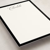 "Highline" - Personalized Stationery Cards in Onyx by Pixel and Hank - Detail