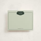 "Classic Badge" - Personalized Stationery Cards in Olive by Kelly Watkins - Front