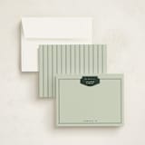"Classic Badge" - Personalized Stationery Cards in Olive by Kelly Watkins - Assembled