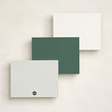 "Pointer" - Personalized Stationery Cards in Fern by Chris Ferebee - Back of Card Options