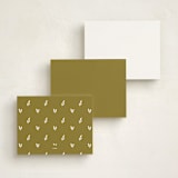 "Nobel" - Personalized Stationery Cards in Olive by Kelly Watkins - Back of Card Options