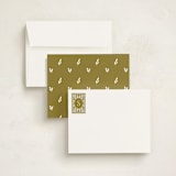 "Nobel" - Personalized Stationery Cards in Olive by Kelly Watkins - Assembled
