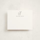 "Deer" - Personalized Stationery Cards in Ink by Teju Reval - Front