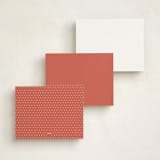"Minigram" - Personalized Stationery Cards in Persimmon by Carolyn MacLaren - Back of Card Options