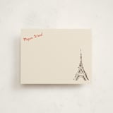 "Eiffel in Love" - Personalized Stationery Cards in Antique Bronze by Cass Loh - Front