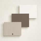 "Eiffel in Love" - Personalized Stationery Cards in Antique Bronze by Cass Loh - Back of Card Options