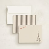 "Eiffel in Love" - Personalized Stationery Cards in Antique Bronze by Cass Loh - Assembled