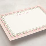 "Botanical border" - Personalized Stationery Cards in Blush by Creo Study - Detail