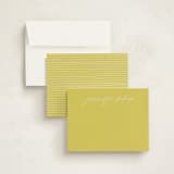 "signature headline" - Personalized Stationery Cards in Key Lime by JoAnn Jinks - Assembled