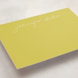 "signature headline" - Personalized Stationery Cards in Key Lime by JoAnn Jinks - Detail