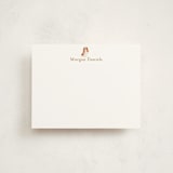 "King Charles" - Personalized Stationery Cards in Biscuit by Sarah Knight - Front