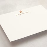 "King Charles" - Personalized Stationery Cards in Biscuit by Sarah Knight - Detail