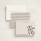 "Thanks" - Personalized Stationery Cards in Coal by Sumak Studio - Assembled