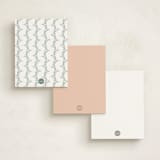 "Ribbon Monogram" - Personalized Stationery Cards in Rosette by Laura Hankins - Back of Card Options