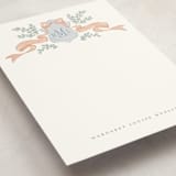 "Ribbon Monogram" - Personalized Stationery Cards in Rosette by Laura Hankins - Detail