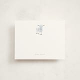 "Lil' Lamb" - Personalized Stationery Cards in Pale Blue by mo kelley - Front