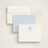 "Lil' Lamb" - Personalized Stationery Cards in Pale Blue by mo kelley - Assembled