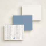 "CANINO" - Personalized Stationery Cards in Sky by Pati Cascino - Back of Card Options