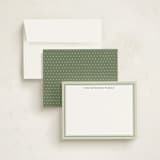 "Sorbet Stripes" - Personalized Stationery Cards in Pistachio by Carolyn MacLaren - Assembled
