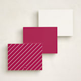"the lady" - Personalized Stationery Cards in Fuchsia Rose by The Social Type - Back of Card Options