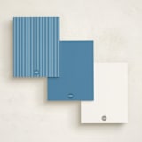 "New Orleans Crest" - Personalized Stationery Cards in Bluebell by Jenna Holcomb - Back of Card Options