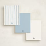 "Atlanta Crest" - Personalized Stationery Cards in Bluebell by Elly - Back of Card Options