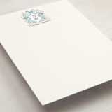 "Atlanta Crest" - Personalized Stationery Cards in Bluebell by Elly - Detail
