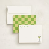 "Martini" - Personalized Stationery Cards in Lime by chocomocacino - Assembled