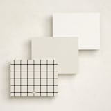 "Old Fashioned" - Personalized Stationery Cards in Onyx by Baumbirdy - Back of Card Options