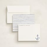 "Anchor" - Personalized Stationery Cards in Navy by Cass Loh - Assembled