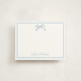 "Bow" - Personalized Stationery Cards in Sky by Helena Vitto - Front