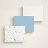 "Bow" - Personalized Stationery Cards in Sky by Helena Vitto - Back of Card Options