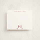 "Bow" - Personalized Stationery Cards in Blush by Pink House Press - Front